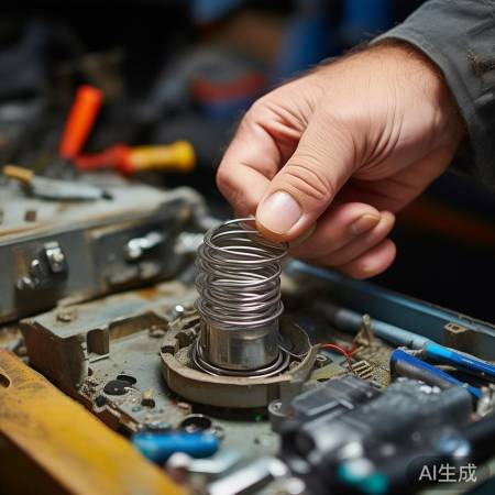 卸感应针弹簧，小心勿断