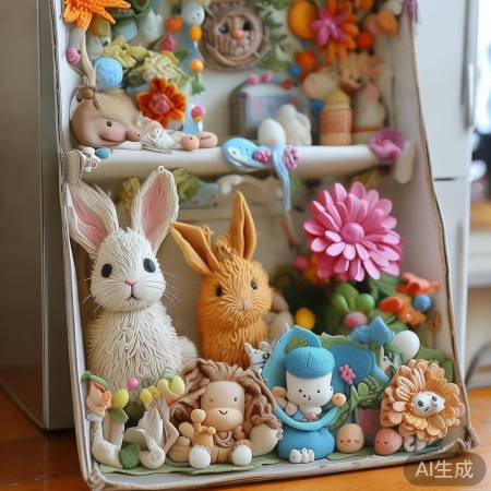 手工DIY：用粘土打造独特白色冰箱盒设计