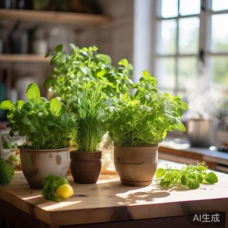 厨房香草净化空气