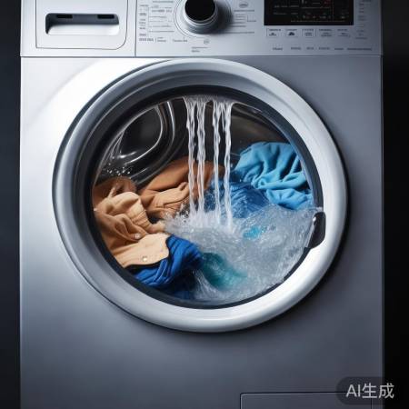 洗衣机滚筒倾斜30度，洗涤更彻底！
