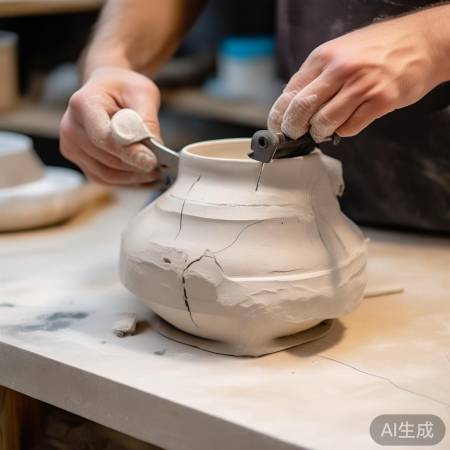 切割陶瓷,工具固定,平稳推进,