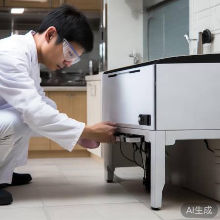 安装消毒柜,确保牢固