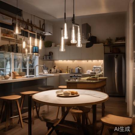 厨房照明与氛围结合
