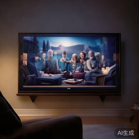 “50寸电视，画质佳，空间宜”