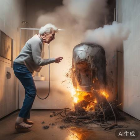 电热水器爆炸，幸免于难