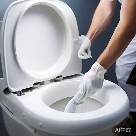 清洁马桶，疏通喷水孔