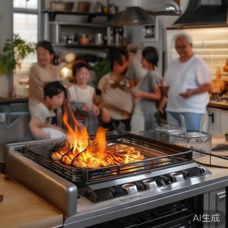 韩式烧烤炉安全自动熄火