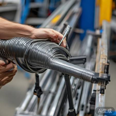 安装波纹管，检查固定