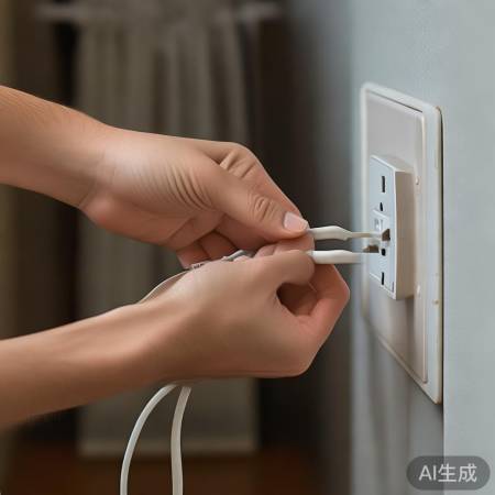 轻插拔电源线，勿用力扯