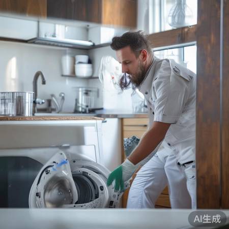 洗衣机内部堵塞，专业清理。