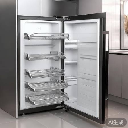 厨房冰箱夹缝巧用置物架，节省空间又实用