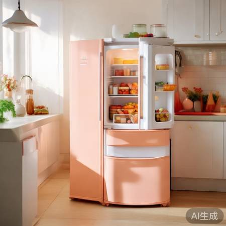 东芝大白桃冰箱，冷冻美食新体验