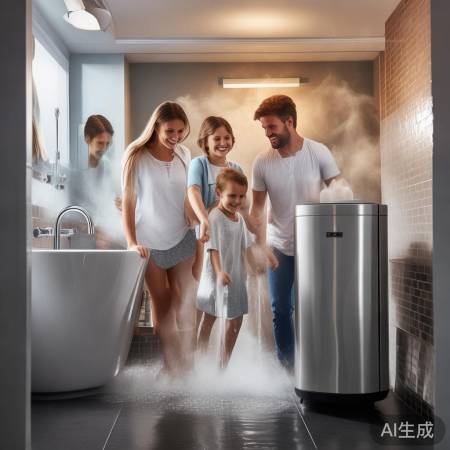 “热水器安装成功,热水享受!”