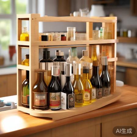 迷你隔板变调料架,收纳整洁防撒