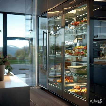 餐边柜冰箱一体玻璃，打造时尚厨房新选择