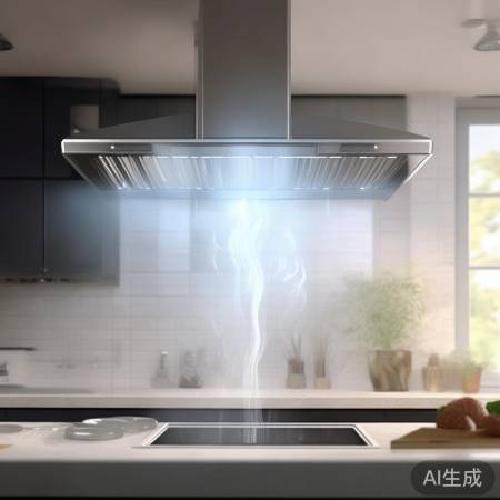 新油烟机通电即启动，智能调节吸