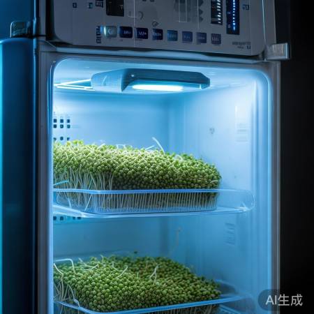 绿豆发芽，冷藏温度控0-4