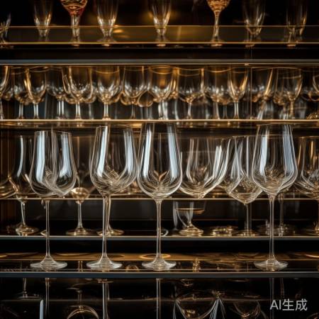 家用酒柜搭配红酒杯，倒挂设计提升生活品味