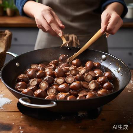 炒栗子，外焦里嫩家常菜