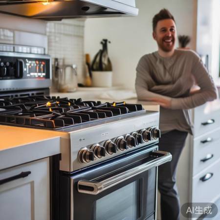 检查燃气灶连接