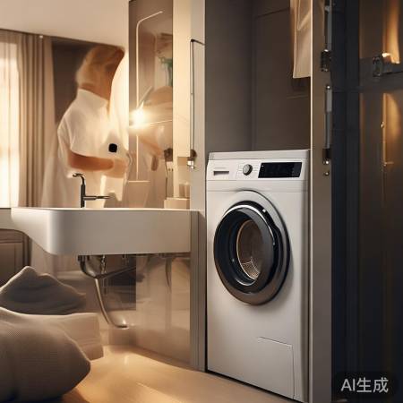 主卧洗手台洗衣机一体设计：空间利用新方案