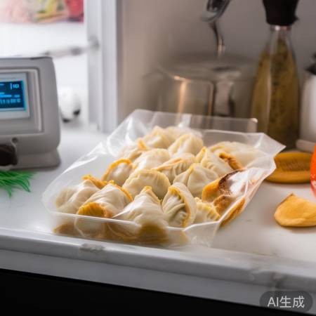 馄饨冷冻保质一周,解冻后速食。