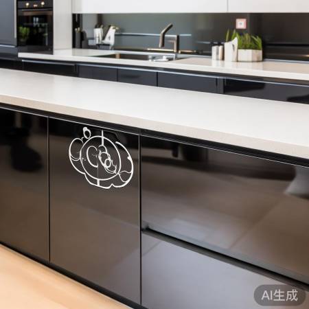消毒柜时尚椭圆造型贴纸，瞬间提升家居格调