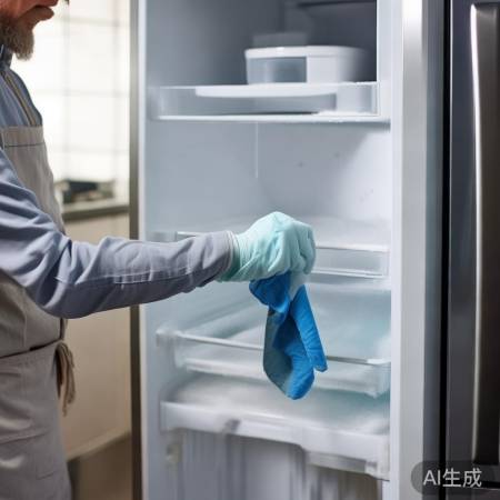 清理冰箱霜层，擦净防再结