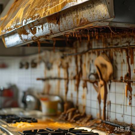 油烟机长期未清洗,小心意外后悔