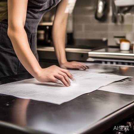 贴油纸需小心均匀