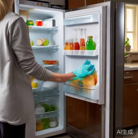 冰箱清洁，温水和中性剂