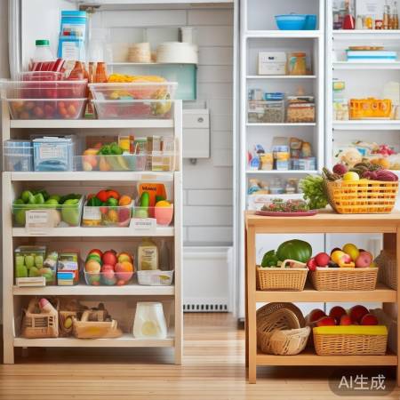 食物分类储存，易腐、冷冻、蔬果