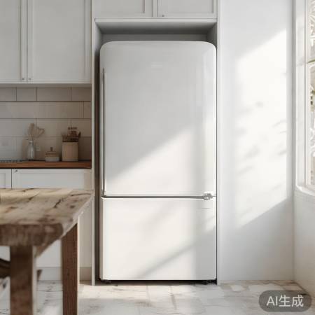 美式装修必备：简约白色冰箱，打造现代厨房风格