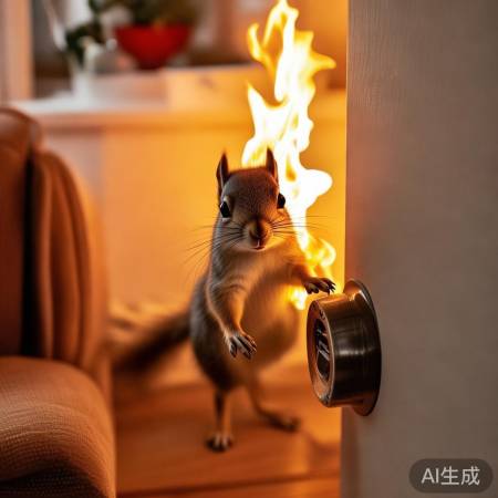 小松鼠壁挂炉惹火惊险救