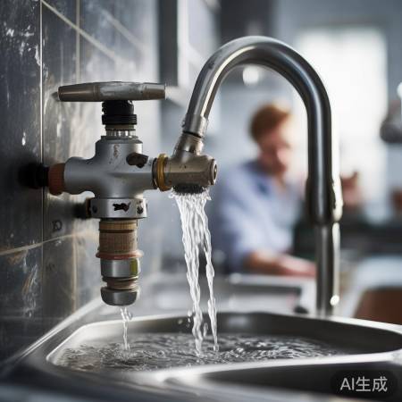 “检查水阀:观察漏水,试水流”