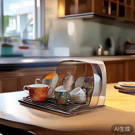 桑乐热水器消毒柜预约客服分解←茶杯消毒柜专用放置架推荐，美观实用两不误