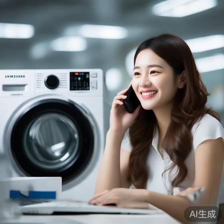 三星洗衣机客服通联交流+洗衣机水泥渍清洗妙招