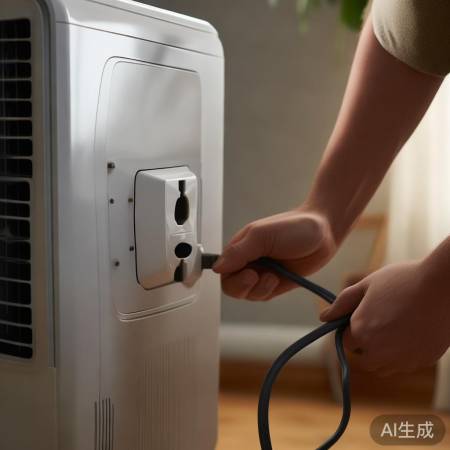 “空调电源连接，稳定运行关键”