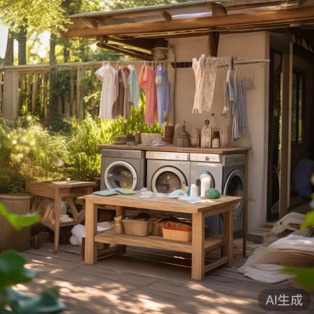 露台洗衣区，美观实用
