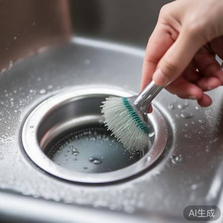 洗衣机排水口，轻柔清理。