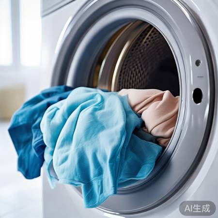 洗衣勿过满，低泡洁净佳