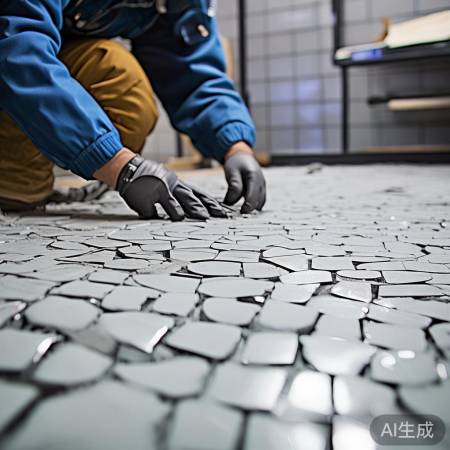 消毒柜瓷砖平整安装