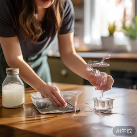 白醋温水除酒渍