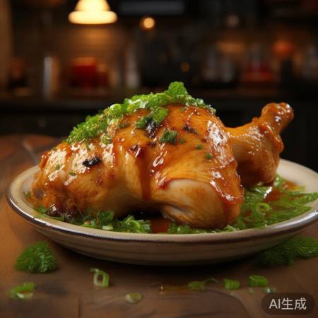 炖鸡腿收汁装盘