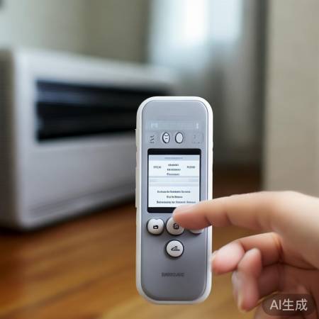 空调遥控器按设置键,显示菜单。