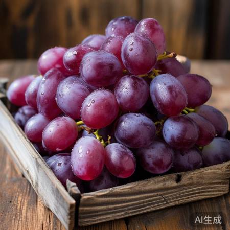 葡萄保鲜佳品,皮薄汁多。