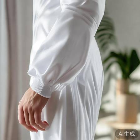 空调服松紧袖裤，防风自如。