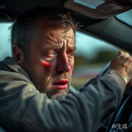 男子因母丧痛哭失驾